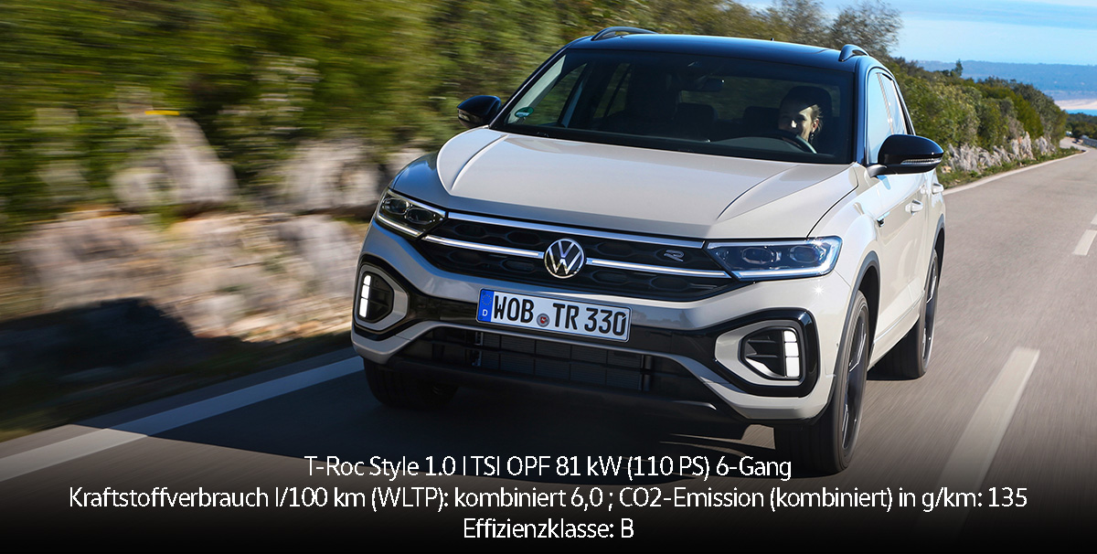 Vorderansicht des T-Roc Style