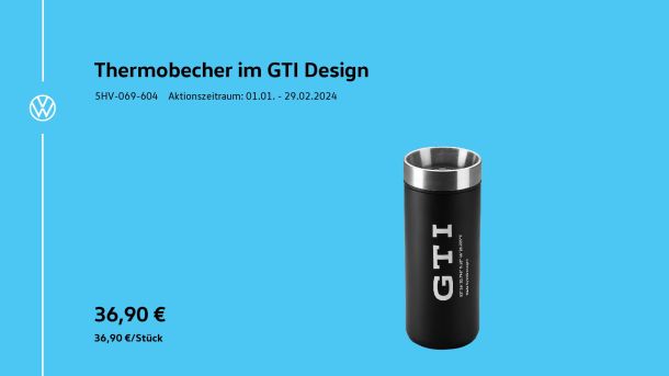 Thermobecher im GTI Design