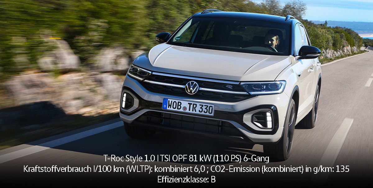 Vorderansicht des T-Roc Style